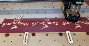 wooden winter signs carved on CNC