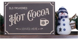 Hot Cocoa wooden winter sign