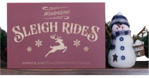 Winter Sleigh Rides wooden winter sign
